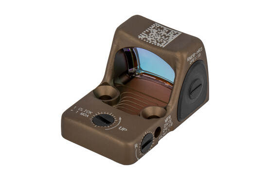 Trijicon coyote brown 3.25 MOA adjustable RMR Type 2 HRS reflex sight features repeatable 1 MOA click adjustments